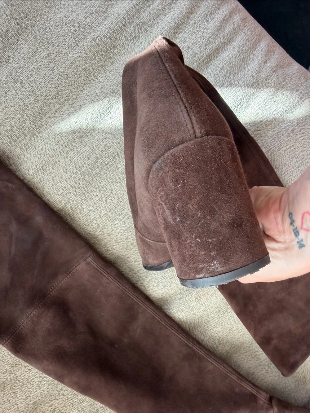 Stuart Weitzman Chocolate Brown Suede Over-the-Knee Boots size 6